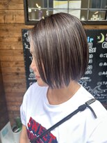 ルーナヘアー(LUNA hair)&nbsp;ハイライトグレージュ　ボブ