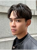 men'sニュアンスパーマダウンバングフェザーカット/ダウンパーマ
