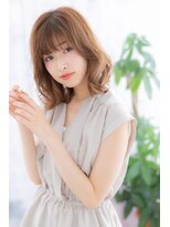 ミック 日暮里店(miq)&nbsp;外国人風カラーで大人顔★ラブふわミディ