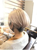 ☆ラベンダーベージュ☆ブリーチ/ダブルカラー/ハンサムショート