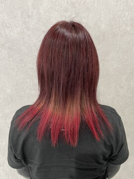 隠せる金 赤のグラデーションヘアカラー 糸ito Hiro L イト Ito のヘアカタログ ホットペッパービューティー