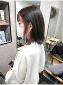 グレージュカラー/ボブウルフ/黒髪/ココアベージュ[稲毛/稲毛駅]