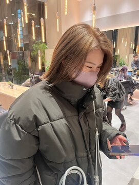 ガリカ 横浜(Gallica) 【minami】透け感艶髪ミルクティーベージュ/外ハネボブ<横浜>