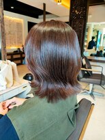 ヘアリゾート粋 ティガ 池袋店(tiga)&nbsp;外ハネミディ/透明感カラー/オリーブブラウン