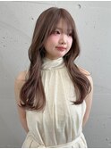 松尾菫菜/ハイトーンミルクティー/ブリーチ/韓国ヘア