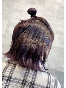 トゥルートラスト 和戸店(True Trust) 大人可愛い20代30代40代 裾カラー デザインカラー バイオレット