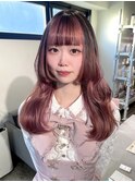 インナーカラー アンブレラカラー ピンク デザインカラー名古屋