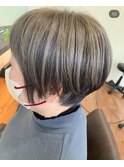【お客様スナップ】白髪ぼかし ショート