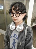 黒髪カーリーヘアニュアンスパーマボブパーマスパイラルパーマ