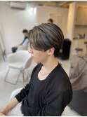 20代30代40代◎スーツ刈り上げ短髪バレイヤージュセンターパート