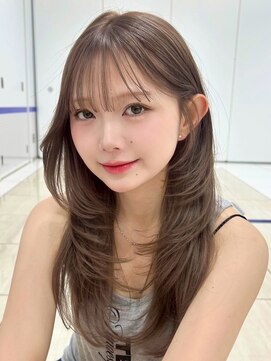 オニキス(ONYX) A69ミルクティーベージュザクザクレイヤーカット韓国ヘアー