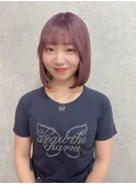 ピンクラベンダー×ボブ×20代♪