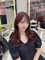 ラルム 新宿(LARME SHINJUKU)&nbsp;くびれ巻きレイヤーカット☆チェリーブラウン髪質改善☆韓国新宿