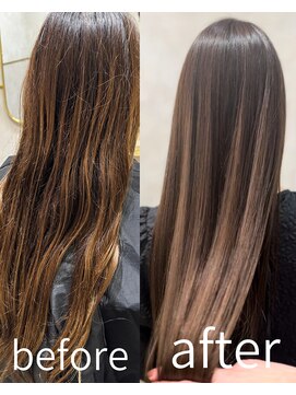 ベルダ 高槻(BELDAD) 髪質改善トリートメントハイライトインナーカラー