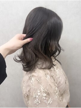 エレ 博多(ere) 【ere博多:川崎】ラベンダーブラウン×切りっぱなしミディアム