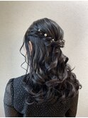 【ハーフアップ】結婚式/浴衣/着付/銀座/ヘアセット/アレンジ