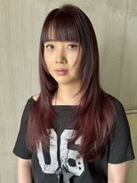 ロイジー(roijir) レイヤーカット×ワインレッド