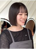 黒髪小顔/顔周り/ボヘイリーブ/レイヤー/髪質改善/縮毛矯正/原宿