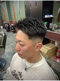 ラフなアップバング