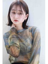 ムウ 難波(MOU) ボブクールショート前髪イメチェンピンクベージュ30代40代50代