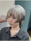 【菜月style】ホワイトシルバー×エンドブラック