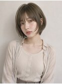 グレージュカラー顔周りレイヤー20代～50代【西新大濠荒戸】