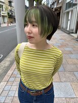 ジェスター(JESTER)&nbsp;〈atsuno〉ライムグリーンのフェイスフレーミングカラー