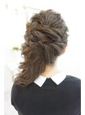 華やかサイドダウン　ヘアセット