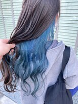 イロプラスソイ(iro + soi)&nbsp;▲アイスグレージュ×インナーカラー、ペールブルー▲