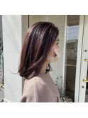 【hair&healing  Luonto】白髪ぼかしパープル