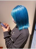 【ROJITHA原宿表参道】ライトブルー×外はねボブ