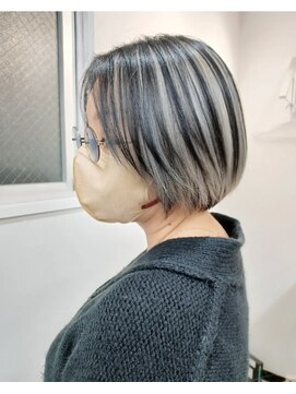 パープル(purple) 白黒アンブレラ