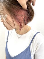 ヘアーデザイン アコースティック(Hair Design ACOUSTIC) インナーカラー/ピンクベージュ