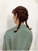 【ヘアアレンジ】ツイン編み込み