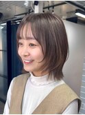大人かわいいミニウルフレイヤーボブ