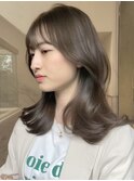 x透明感カラー/イメチェン/ホワイトブロンド/外ハネボブ/美髪