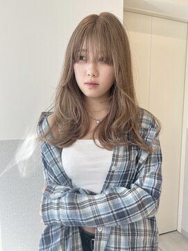 ヒュー 広島(HEW) 20代30代ハイトーンダブルカラーグレージュヘア