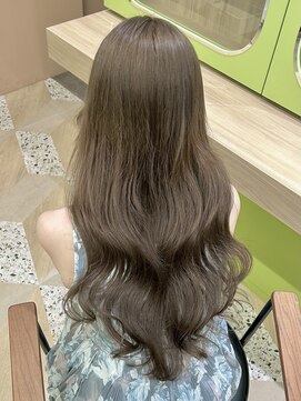 イオエ 西梅田(ioe) ブリーチなしカラー/髪質改善/ミルクティーベージュ/小顔ヘア