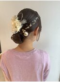 成人式ヘアタイトシニヨン