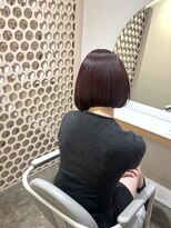 ヌー 栄(nuu)&nbsp;ボブ×艶カラーピンクブラウン