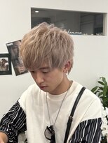 アロハナ 津店(ALOHANA)&nbsp;メンズブリーチ/ハイトーン/ミルクティーベージュ/レイヤー