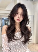 レイヤーカット韓国ヘア髪質改善ワンホングレージュロング表参道