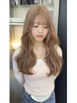 ジルバイジゼル(JILL by GiseL)&nbsp;ロング　ケアブリーチ　顔周り　ミルクティーベージュ　10代20代