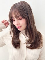 セシルヘアー 梅田店(Cecill hair) 顔周りレイヤー/ミルクティーブラウン/髪質改善/梅田