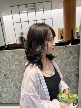 ガリカ 博多駅前(Gallica) <オバマ>フェイスレイヤーにゆるふわ艶髪オリーブブラウン