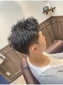 スパイキーショート[men's/理容室/フェード/眉毛]