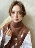 無造作ショート_エアリーミディショートパーマ_58085