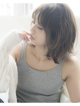 スリーバイキープ 尾山台(THREE by KEEP) 【THREEbyKEEP尾山台、関谷】艶カラー×ひし形レイヤーボブ