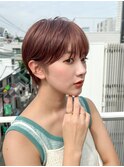 外ハネボブセクションカラーグラデーションカラーペールベージュ