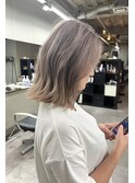西区新町美容室★roots★ミルクティーベージュ外ハネボブ